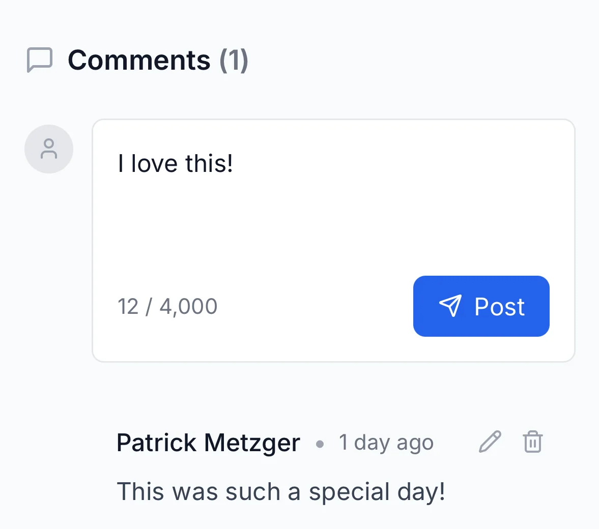 Comments and stories